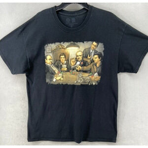 Big Chris Art T-Shirt Mens Sz XL Black Classic Cotton Gangster Card Game‎